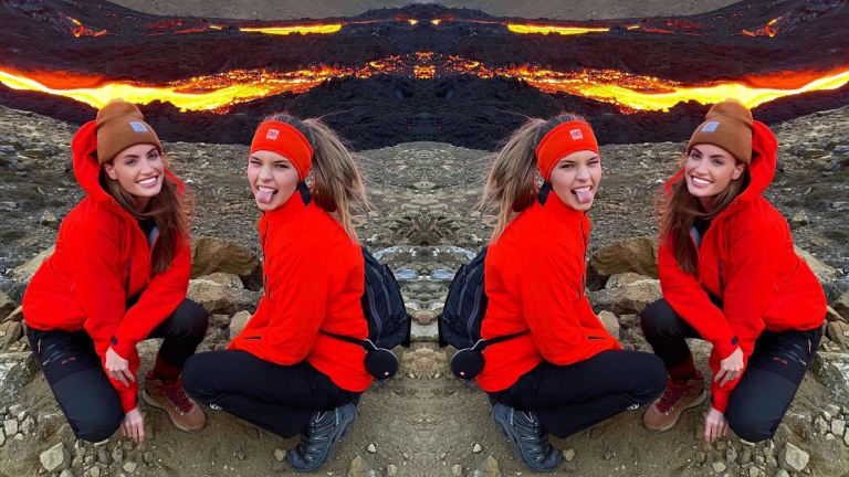 Haley Kalil and Josephine Skriver Hiked a Volcano in Iceland Together
